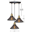 GobekUsa Black Cage Pendant Light Iron Industrial Retro Lighting for Home Decor