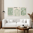 Sage Green Modern Wall Art Set of 3 Prints by Wall Art Set