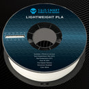 LW-PLA Filament, 1.75mm, Black & White, 1KG, Lightweight Low-Density Active Foaming PLA for 3D Print RC Planes Drone Parts