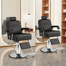 360 Degrees Swivel Salon Hydraulic Barber Chair with Adjustable Headrest and Reclining Backrest-Black by LJGDeals