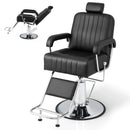 360 Degrees Swivel Salon Hydraulic Barber Chair with Adjustable Headrest and Reclining Backrest-Black by LJGDeals