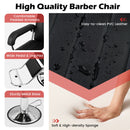 360 Degrees Swivel Salon Hydraulic Barber Chair with Adjustable Headrest and Reclining Backrest-Black by DirectDeals