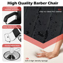 360 Degrees Swivel Salon Hydraulic Barber Chair with Adjustable Headrest and Reclining Backrest-Black by LJGDeals