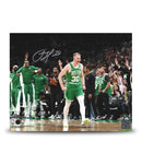 Sam Hauser Celebration Autographed Boston Celtics 8" x 10" NBA Finals Photo by Dynasty Sports & Framing