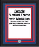 MLB Baseball Photo Picture Frame Kit - Kansas City Royals (Blue Matting, Gray Trim) by Dynasty Sports & Framing
