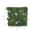 Sample Panel – Snowy White Vertical Garden (Small Sample) by Designer Plants USA
