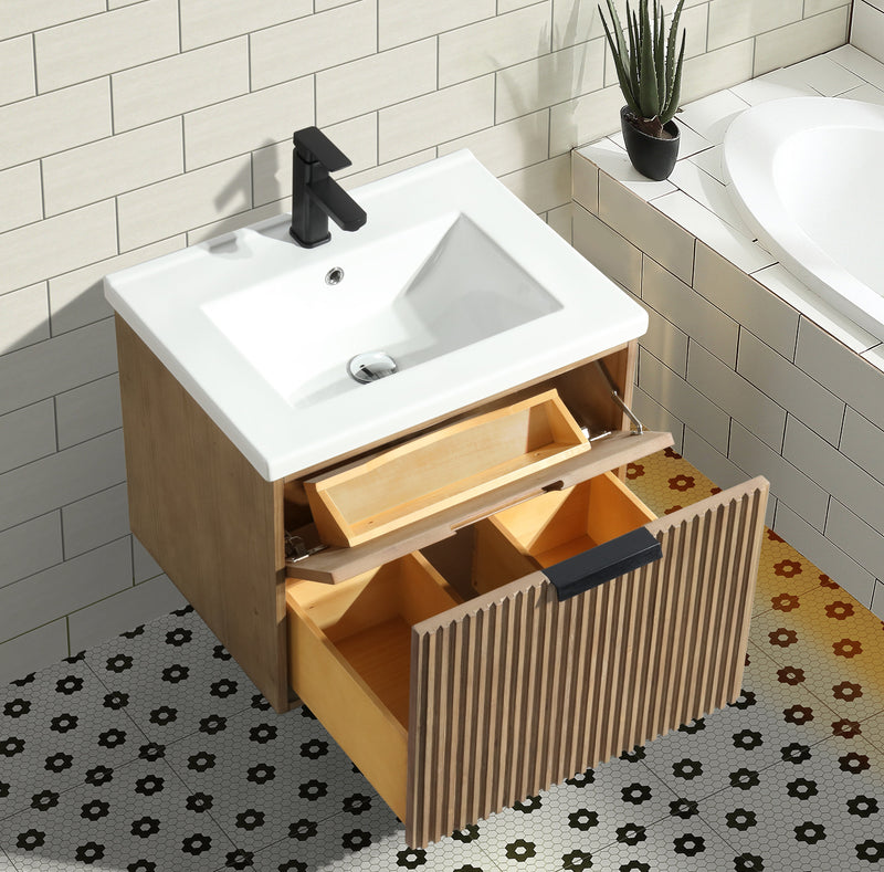 San Diego 24" Bathroom Vanity Weathered Fir