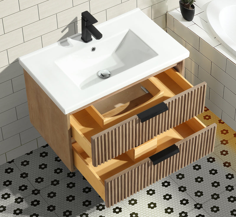 San Diego 30" Bathroom Vanity Weathered Fir