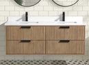 San Diego 55" Floating Bathroom Vanity Weathered Fir