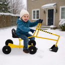 Sand Digger for Kids Sandbox Toy Digger with 2-Handed Controls and Flexible Shovel-Yellow by LJGDeals