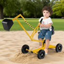 Sand Digger for Kids Sandbox Toy Digger with 2-Handed Controls and Flexible Shovel-Yellow by LJGDeals