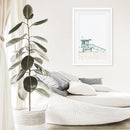 Blue Lifeguard Hut Wall Art Print. Santa Monica Beach by Wall Art Set