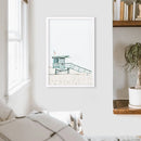 Blue Lifeguard Hut Wall Art Print. Santa Monica Beach by Wall Art Set