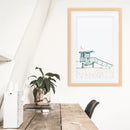 Blue Lifeguard Hut Wall Art Print. Santa Monica Beach by Wall Art Set