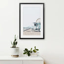 Santa Monica Beach Wall Decor. Lifeguard Tower by Wall Art Set
