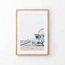 Santa Monica Beach Wall Decor. Lifeguard Tower by Wall Art Set