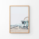 Santa Monica Beach Wall Decor. Lifeguard Tower by Wall Art Set
