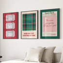 Cozy Seasonal Christmas Decor Wall Art Posters by Wall Art Set