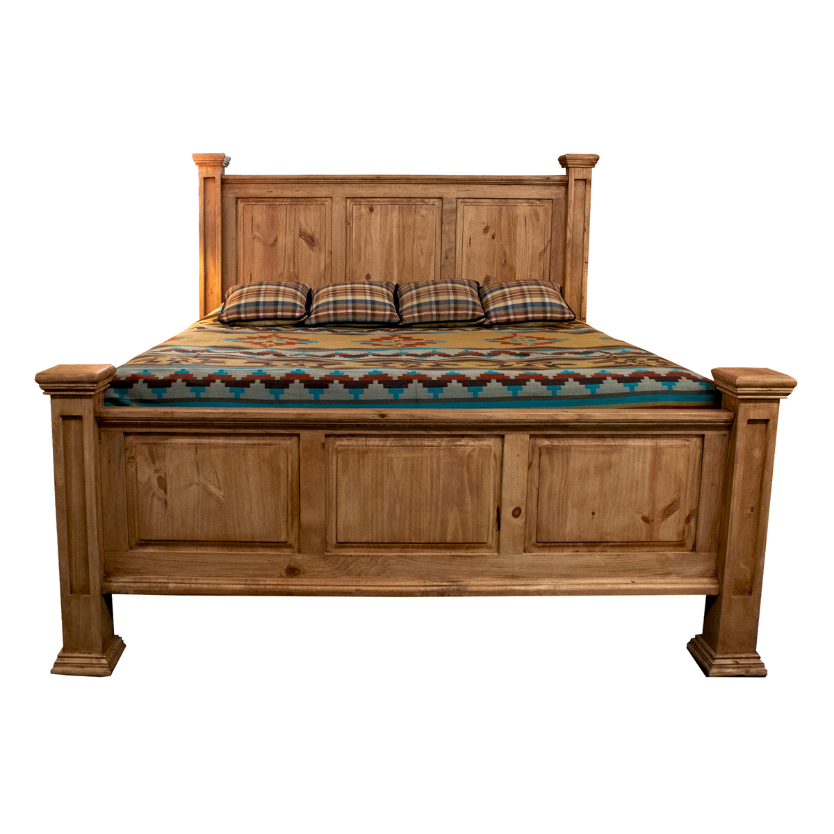 Santa Rita Mexican Pine Rustic Bed | Solid Wood, photo 2 of 4