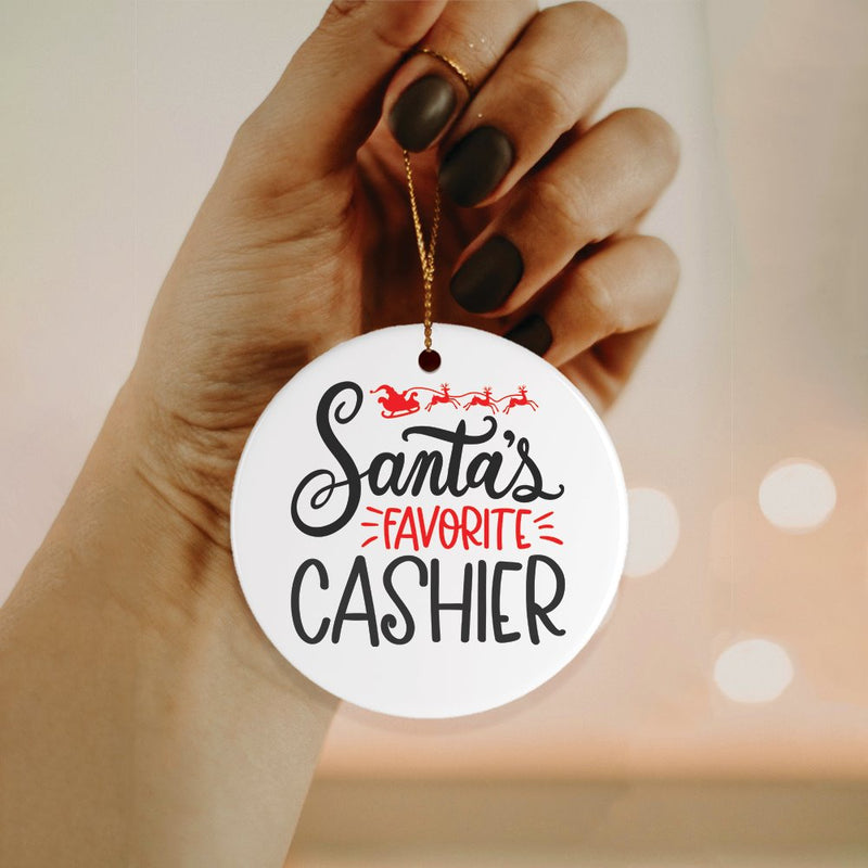 Santa's Favorite Cashier Christmas Ornament