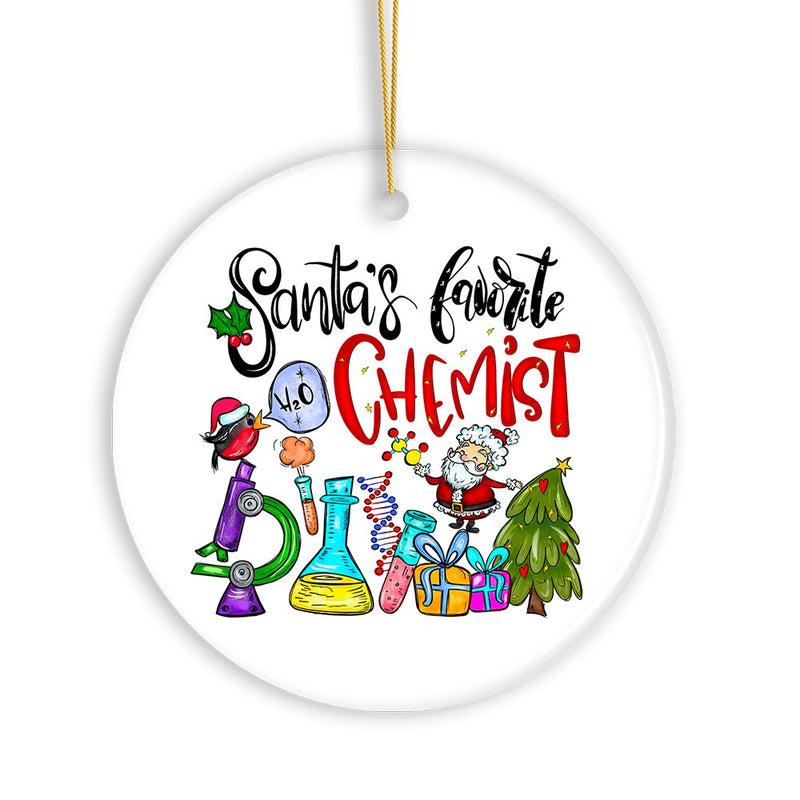 Santa’s Favorite Chemist Christmas Ornament, Chemistry Gift