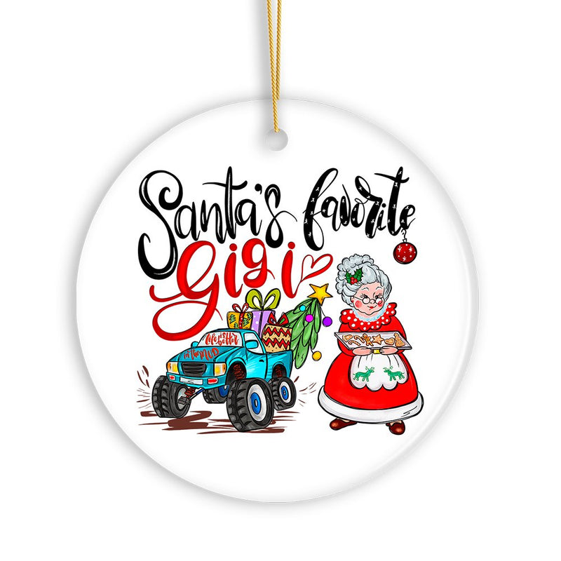 Santa’s Favorite Gigi Christmas Ornament, Grandma Gift