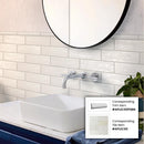 White 1x8 Glossy Ceramic Bullnose Tile Trim (10 pack, 0.556 sq ft/case)