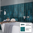 Teal Green 1x8 Glossy Ceramic Bullnose Tile Trim (10 pack, 0.556 sq ft/case)