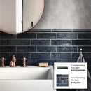 Blue 1x8 Glossy Ceramic Bullnose Tile Trim (10 pack, 0.556 sq ft/case)
