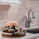 Pink 2.58 in. x 8 in. Polished Ceramic Subway Tile (5.38 sq ft/case)