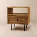 Savana Solid Wood Single-Drawer Nightstand by Megsu