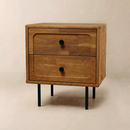 Savana Solid Wood 2-Drawer Nightstand by Megsu