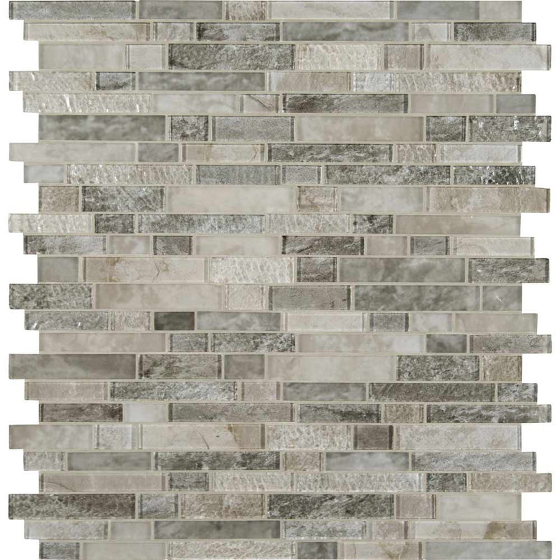 MSI Savoy Interlocking Pattern Glass Mosaic Tile 11.73"x12.83"