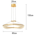 Modern Sculptural Ring Pendant Light Chandelier