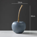 GobekUsa Blue Resin Apple Ornaments - Lucky Fruit Sculpture for Home Decoration