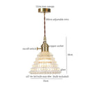 GobekUsa Clear Glass LED Copper Pendant Lighting for Minimalist Decor