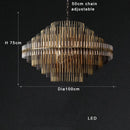 GobekUsa Brass Pendant Light Fixture Italian Designer Hanglamp for Villa Decoration