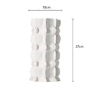 GobekUsa Geometric Ceramic Fold Pattern Flower Vase Decorative Home Ornament