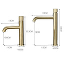 GobekUsa Brushed Gold Basin Faucet - Single Handle, Deck Mounted Cold & Hot Water Mixer