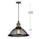 GobekUsa Black Iron Net-Cage Kitchen Pendant Light with LED for Bedroom & Living Room