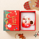 GobekUsa Christmas Santa Ceramic Mug with Lid - Festive Holiday Gift for Home & Office