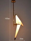 GobekUsa Crane Chandelier Iron LED Light for Bedroom Dining Children's Room