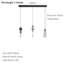 GobekUsa Children's Room Glass Pendant Light Bedrooms Bedside Chandelier Metal Dining Table Lamp