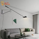 GobekUsa Adjustable LED Wall Lamp Swing Arm Modern Light Fixture Black/White for Living Room
