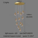 GobekUsa Gourd Shaped Crystal Chandelier for Living Room & Restaurant
