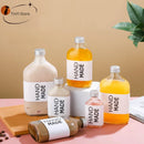 GobekUsa Clear Glass Beverage Bottles: Reusable for Juicing, Smoothies, Kombucha, Tea, Milk, and Wine