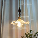 GobekUsa Japanese Style Green Glass LED Pendant Chandelier for Home Decor