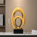 GobekUsa Gold Abstract Art Sculpture Desk Ornaments Minimalism Aesthetics Decor