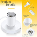 GobekUsa Industrial White Table Lamp Base with Small Polished Metal Sockets and E26 Holder
