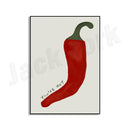 GobekUsa Chili Pepper Art Trio: Green, Yellow, Red Kitchen Decor